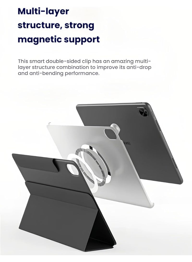 Case Compatible with OnePlus Pad  Pro 12.1 inch 2024 【Supports Pencil】, Hybrid Detachable Magnetic Tri-fold Stand Cover, Matte Clear Back, Auto Wake/Sleep - Image 2